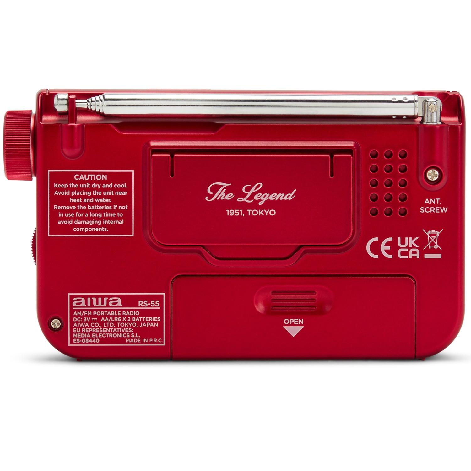 aiwa  Radio de poche avec FM/AM Rouge 