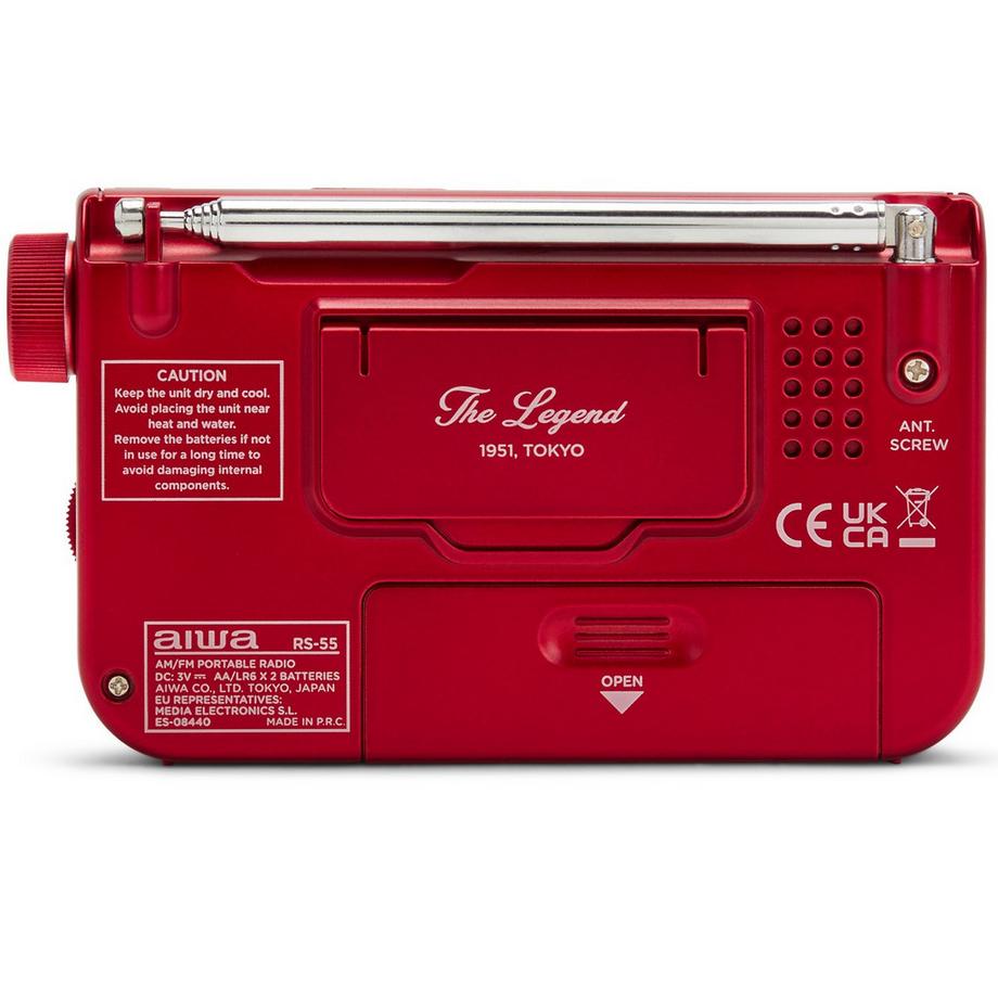 aiwa  Radio de poche avec FM/AM Rouge 