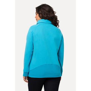 Ulla Popken  Sweat-shirt col montant et manches longues, fermeture à glissière 