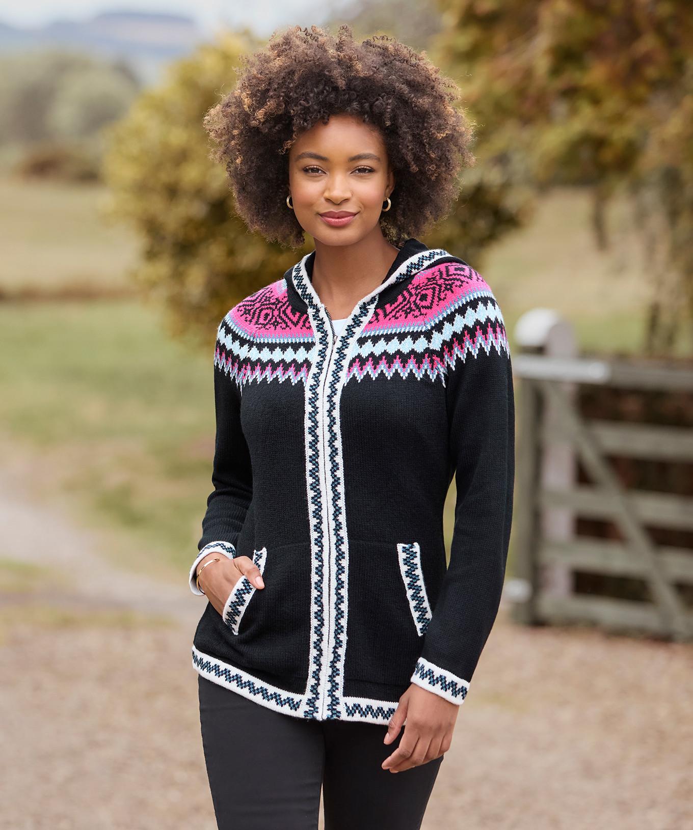 Joe Browns Pullover con cappuccio Fair Isle  