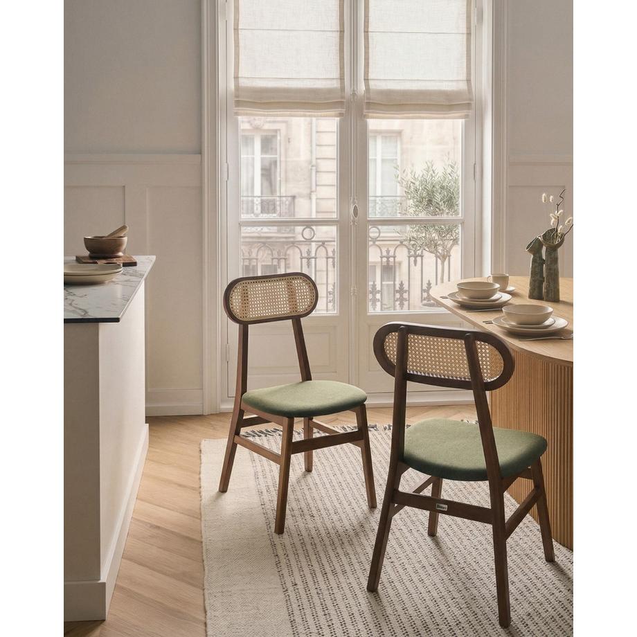 Beliani Set di 2 sedie da pranzo en Legno di caucciù Boho FALLON  