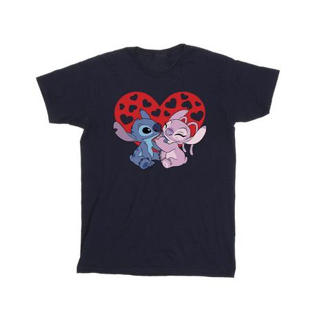 Disney T-Shirt Cuore Stitch e Angel  