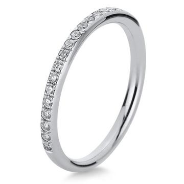 Mémoire-Ring 585/14K Weissgold Diamant 0.21ct.
