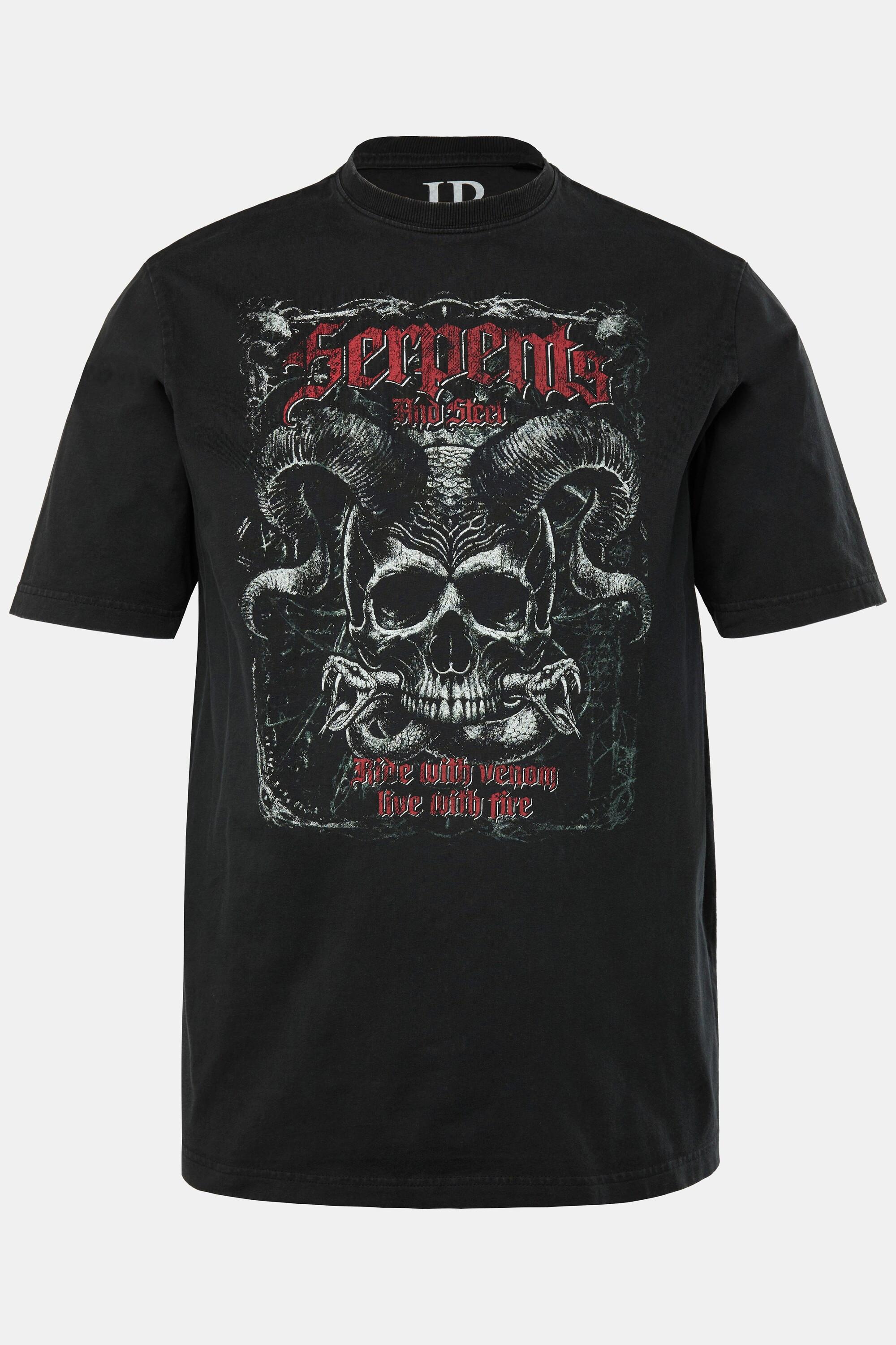 JP1880 T-shirt Mezza Manica Stampa sul Petto Stile Vintage  