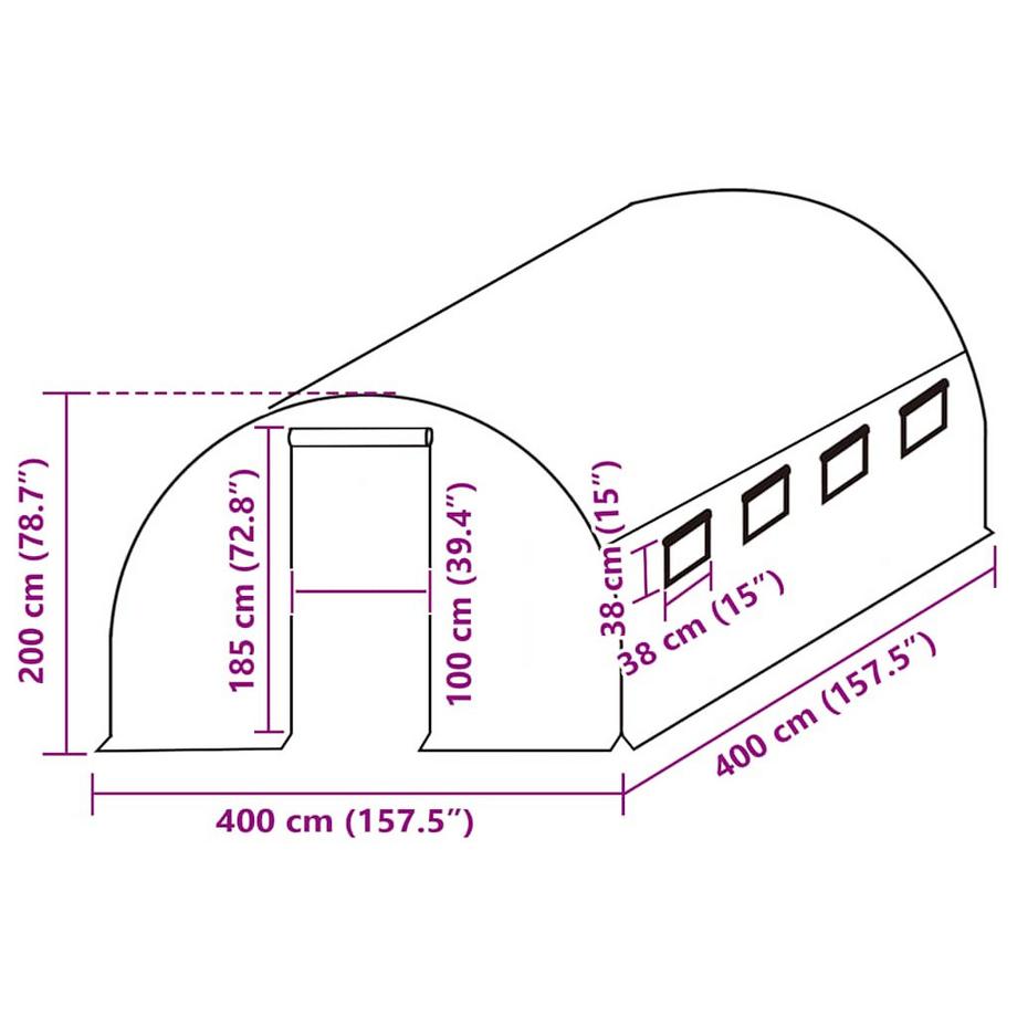 VidaXL telo di ricambio per serra  
