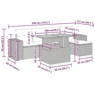 VidaXL Garten sofagarnitur poly-rattan  