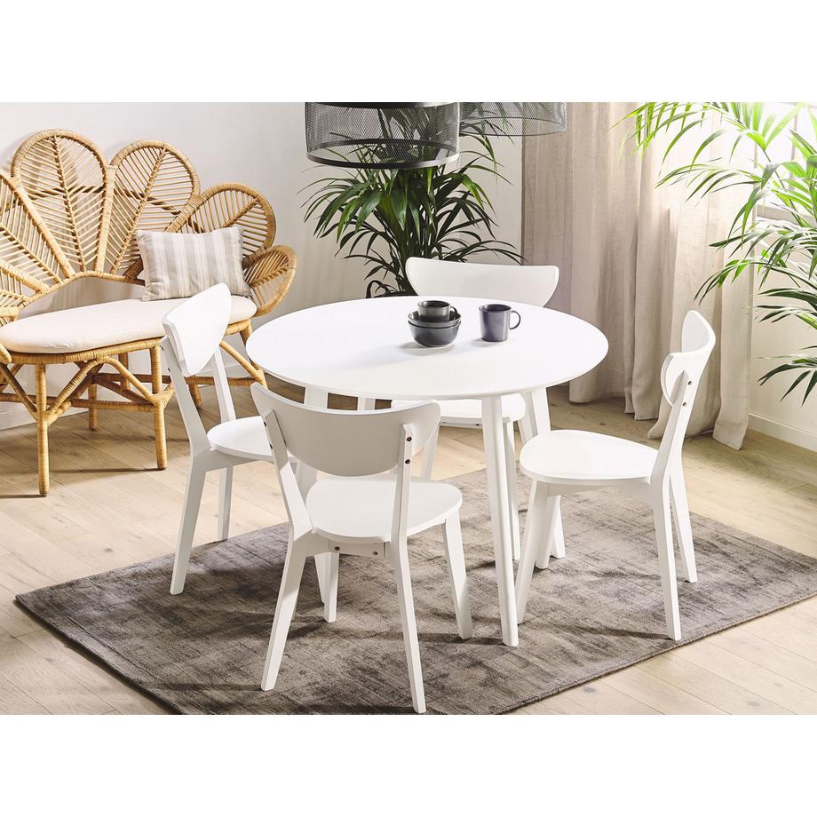 Beliani Set da pranzo en Fibra a media densità (MDF) Scandinavo ROXBY  