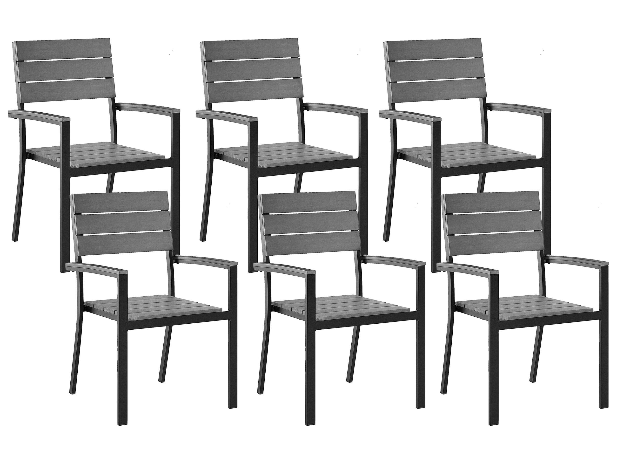 Beliani Set mit 6 Stühlen aus Kunstholz Modern COMO  
