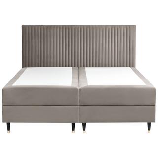 Beliani Boxspringbett mit Stauraum aus Samtstoff Skandinavisch DAME  