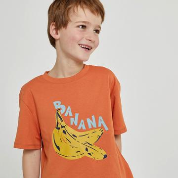 Oversized-T-Shirt mit Bananen-Print vorne