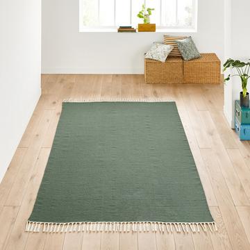 Tapis uni tissé plat