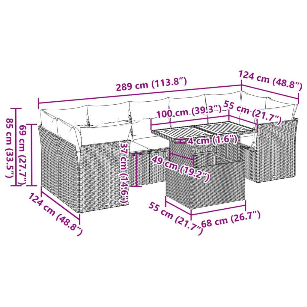 VidaXL Garten sofagarnitur poly-rattan  