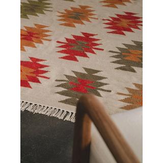 Benuta Tapis tissé à la main Kelim Zohra Multicouleur/Beige  