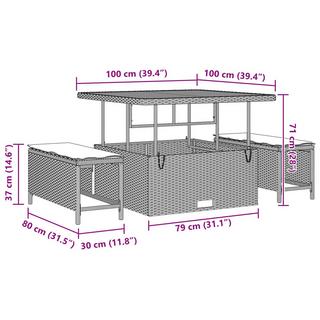 VidaXL Gartensofa-set poly-rattan  