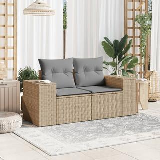 VidaXL Canapé de jardin rotin synthétique  