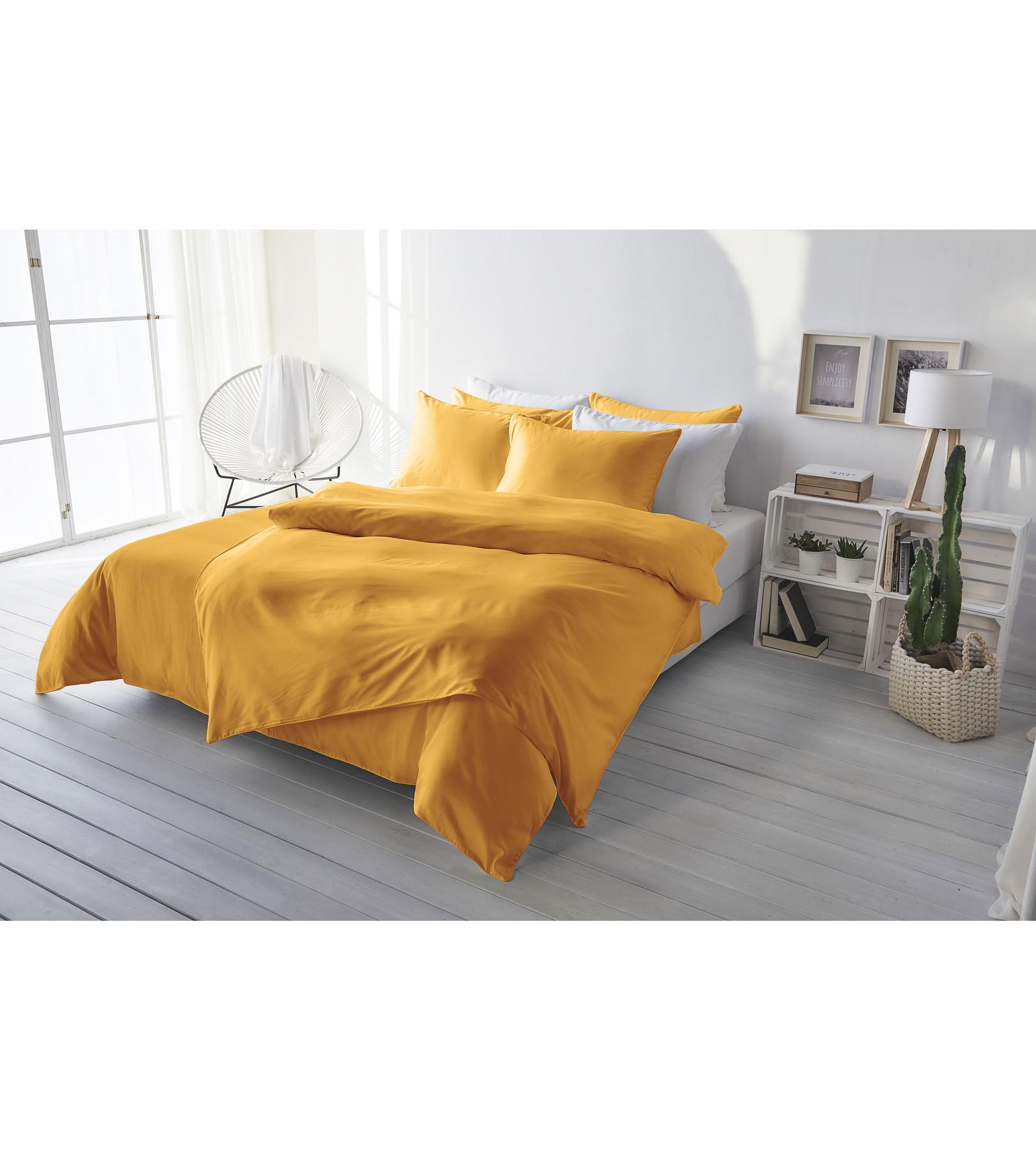 Living Home Uni Satin Housse de Couette  