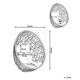 Beliani Hängesessel aus PE Rattan Retro ALATRI  