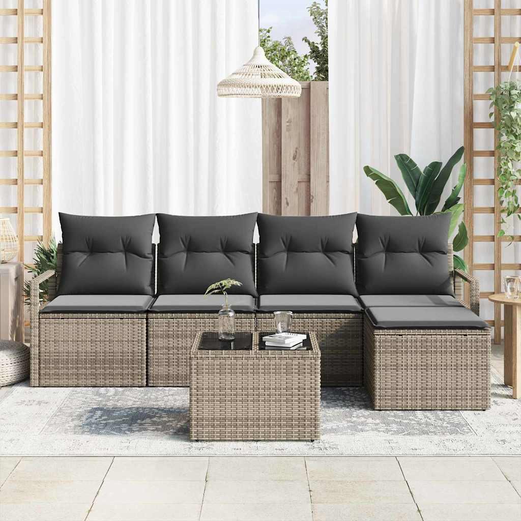 VidaXL Ensemble de jardin extérieur poly rattan  