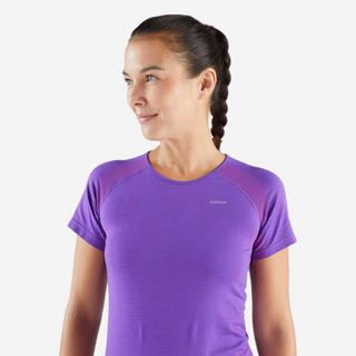 KIPRUN  T-shirt manches courtes femme slim fit course et randonnée polyester 