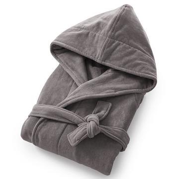 Peignoir capuche éponge velours 450 g/m2