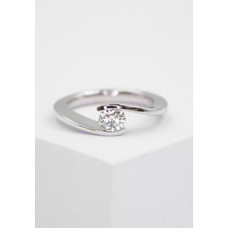 MUAU Schmuck  Solitaire Ring Diamant 0.50ct. Weissgold 750 