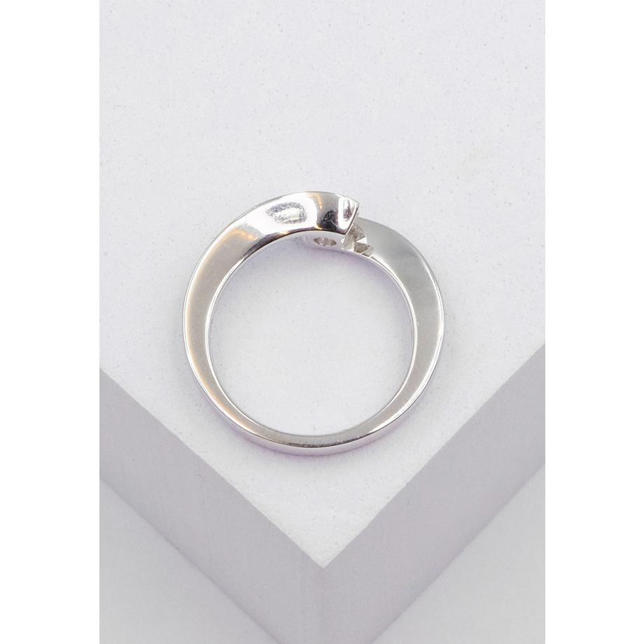 MUAU Schmuck  Solitaire Ring Diamant 0.50ct. Weissgold 750 