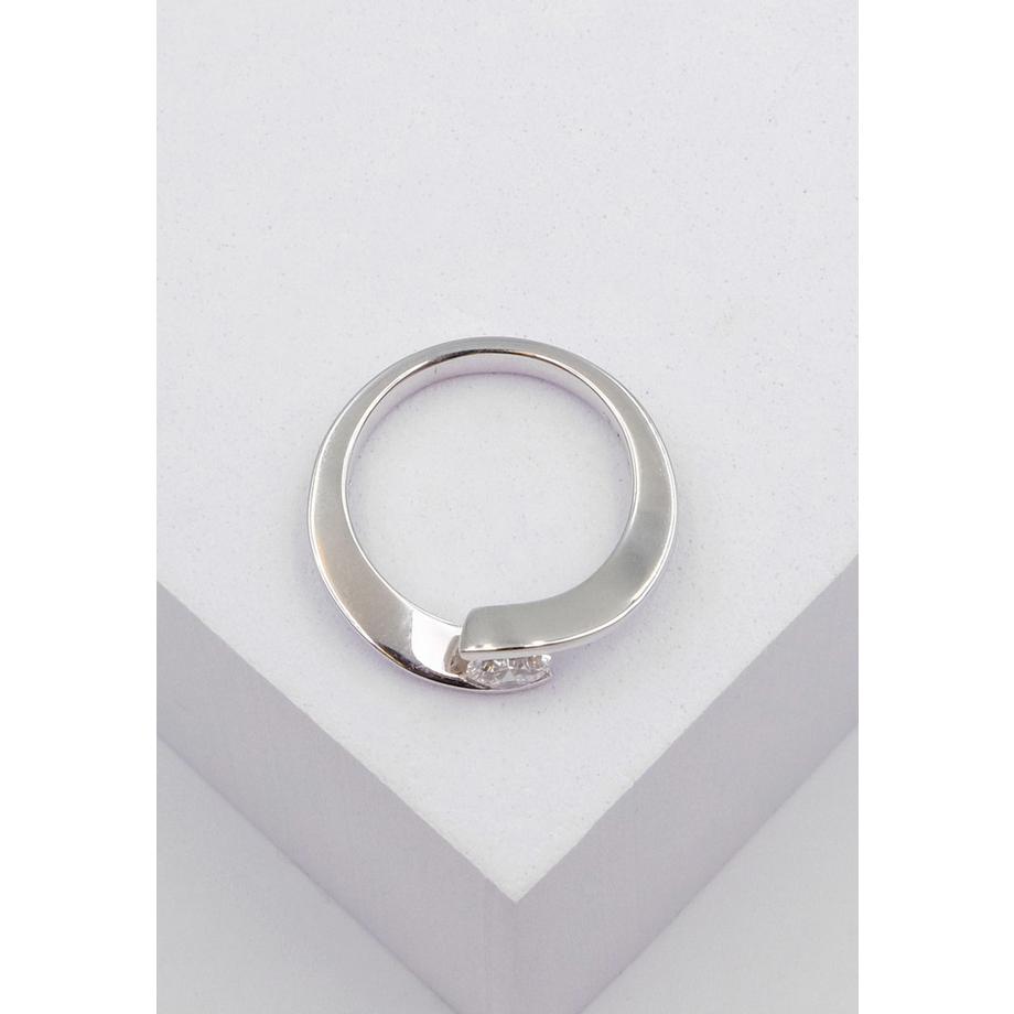 MUAU Schmuck  Solitaire Ring Diamant 0.50ct. Weissgold 750 