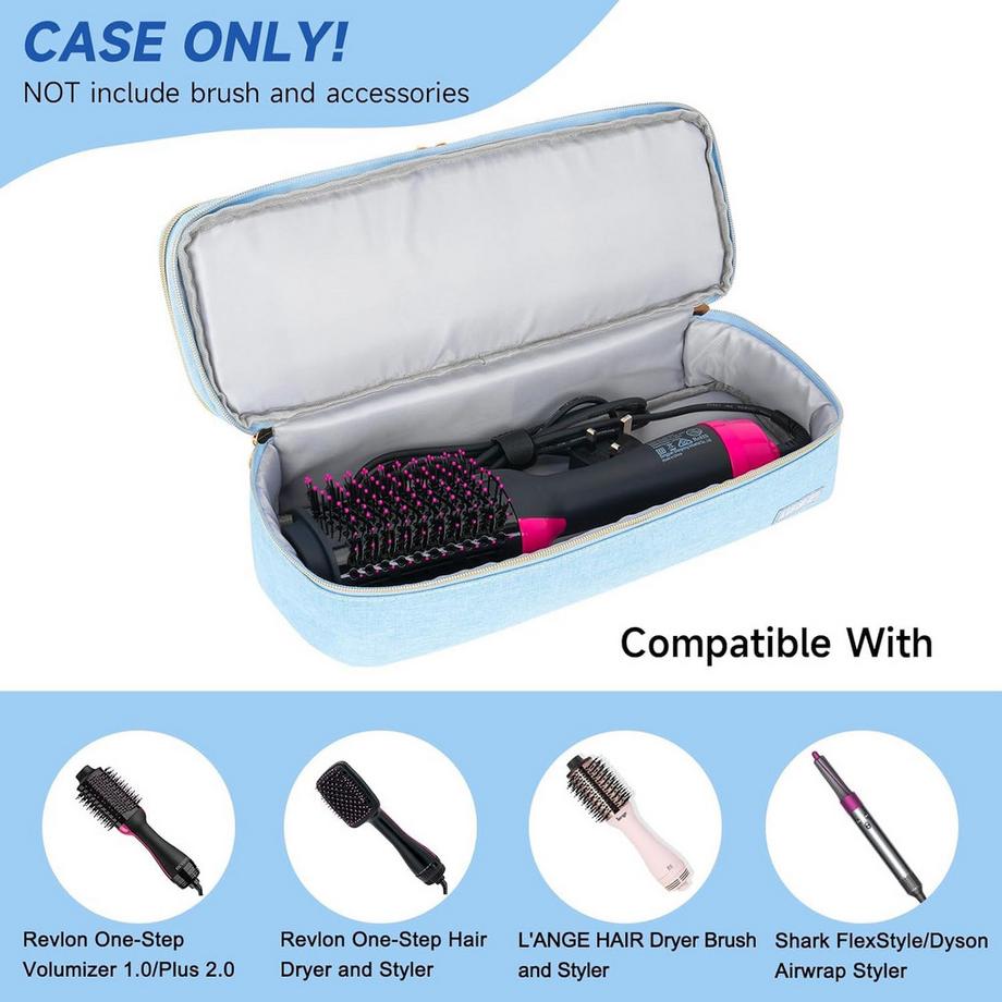 Only-bags.store  Reisetasche Haartrockner, Volumizer, Styler, Doppellagige Aufbewahrungstasche für Heißluftbürste Haartrockner, Tragetasche für Haartrockner Haarglätter 