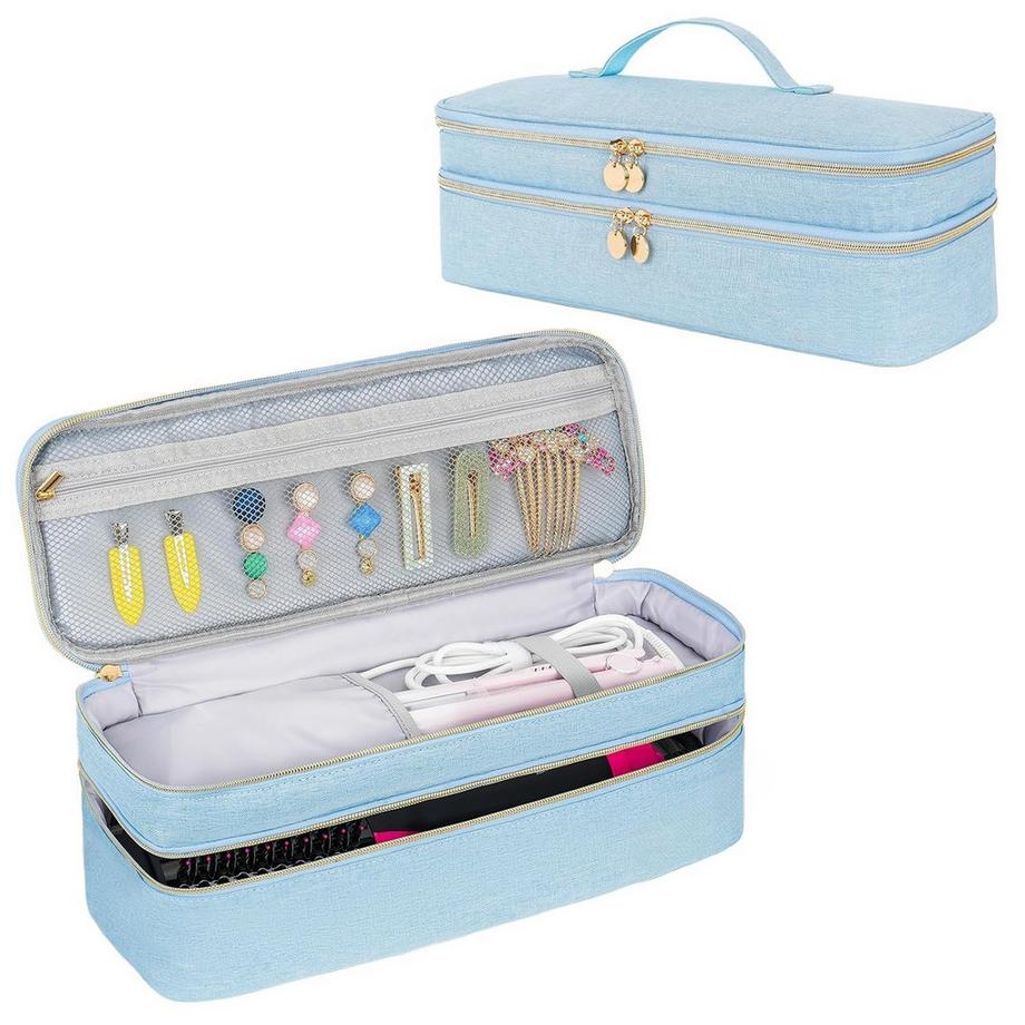 Only-bags.store  Reisetasche Haartrockner, Volumizer, Styler, Doppellagige Aufbewahrungstasche für Heißluftbürste Haartrockner, Tragetasche für Haartrockner Haarglätter 