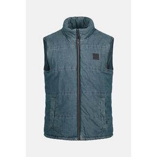 JP1880 Gilet matelassé en denim avec col montant  