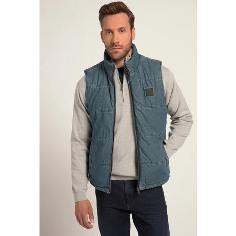 JP1880 Gilet matelassé en denim avec col montant  