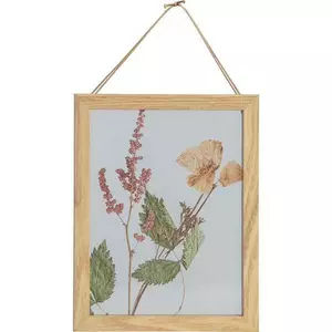 Cornice portafoto potpourri fiori legno naturale 23x18
