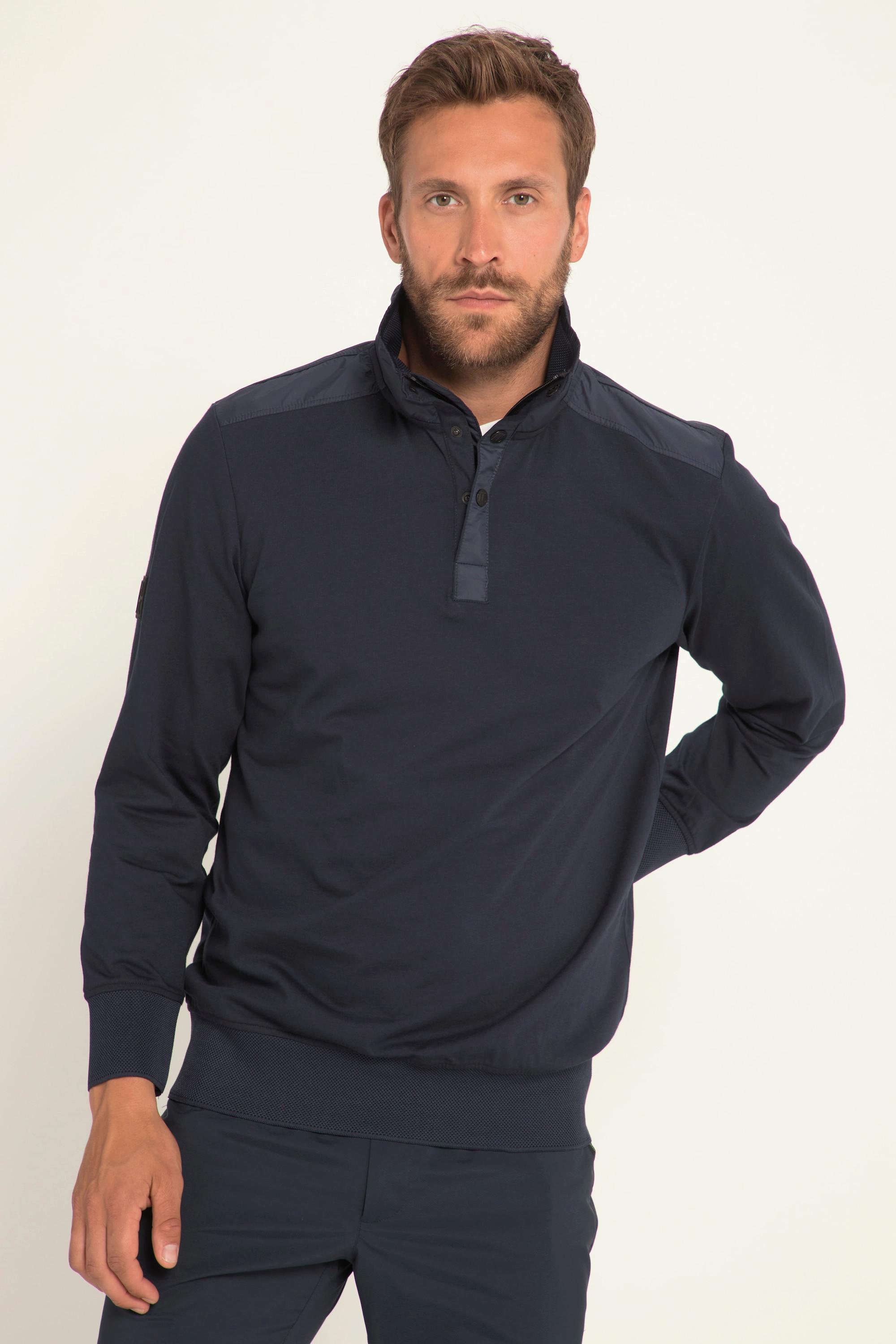 JP1880  Felpa polo da golf con collo alto e zip 