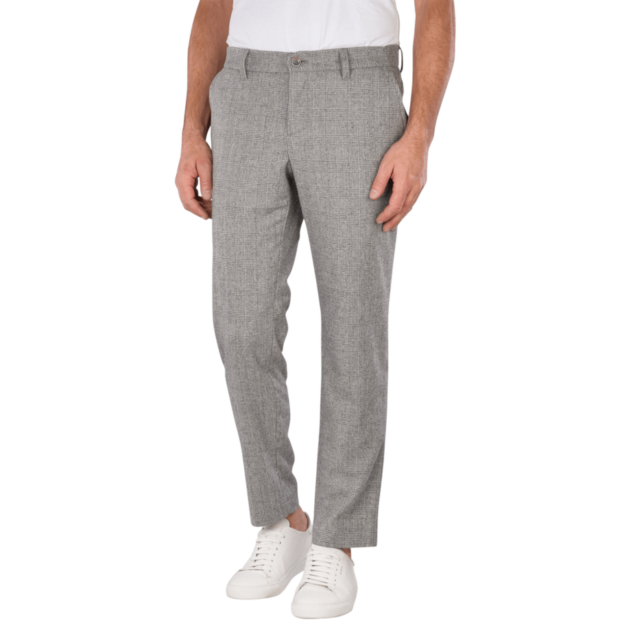 Alberto Lou Chino Regular Fit Wool Check Pantalon  