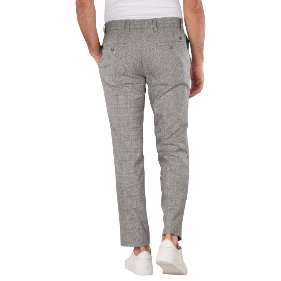 Alberto Lou Chino Regular Fit Wool Check Pantalon  