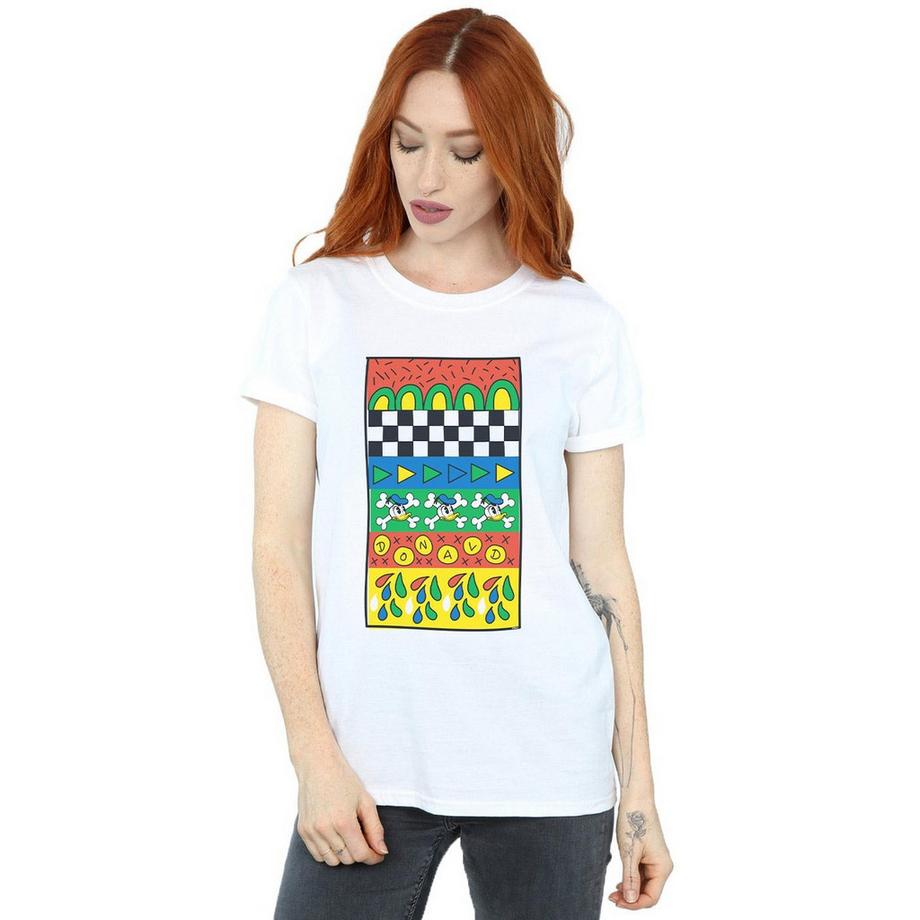 Disney Donald Duck Abstrakt bedrucktes T-Shirt  