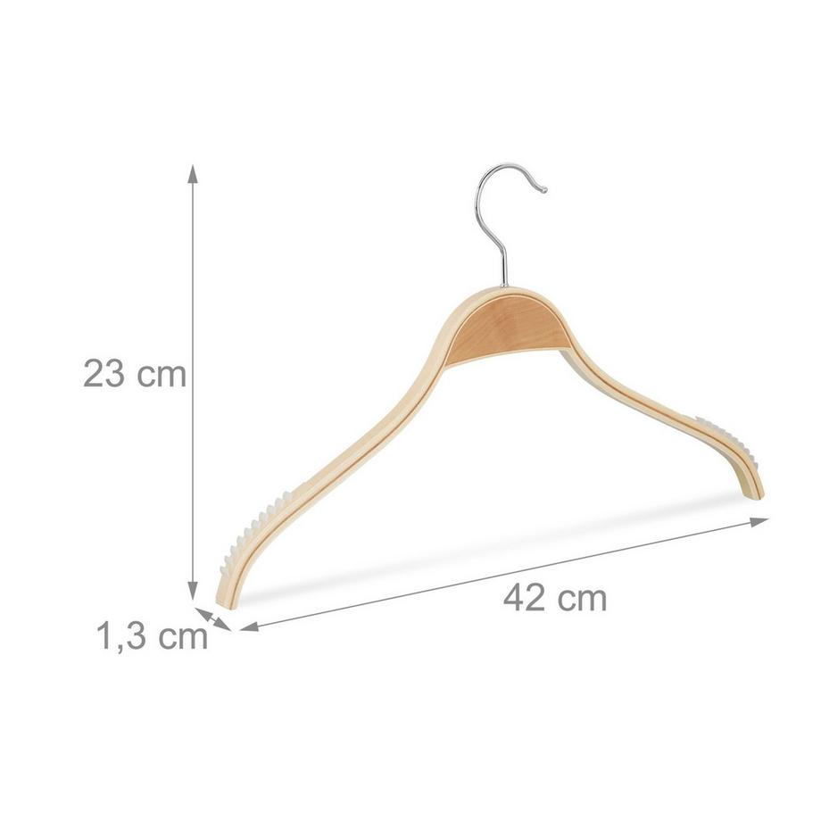 Northix  10er-Set Kleiderbügel aus Holz 