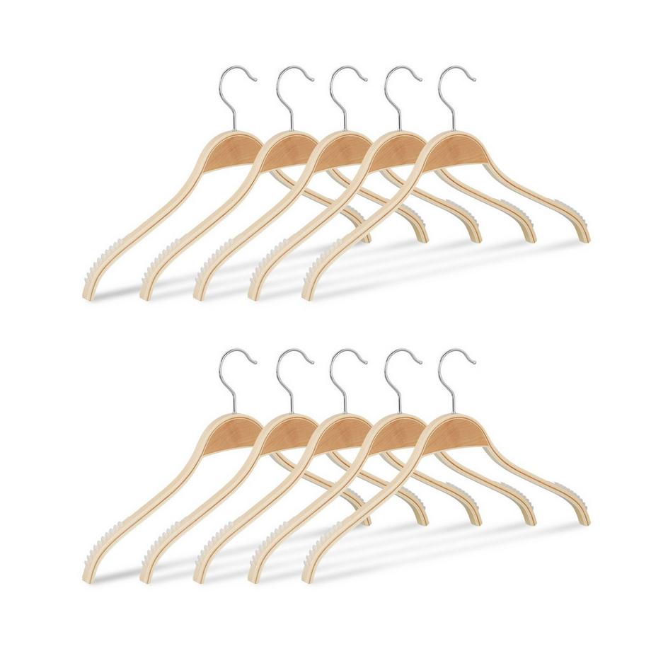 Northix  10er-Set Kleiderbügel aus Holz 