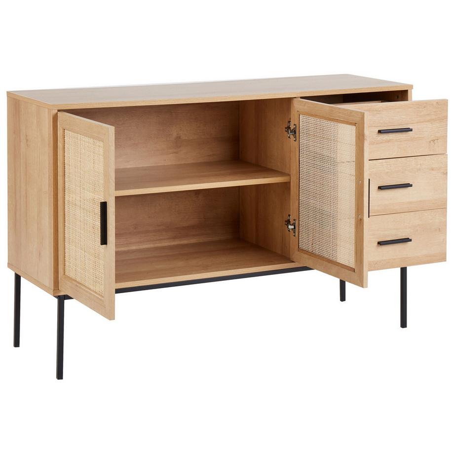 Beliani Sideboard mit 2 Türen aus Faserplatte Boho PASCO  