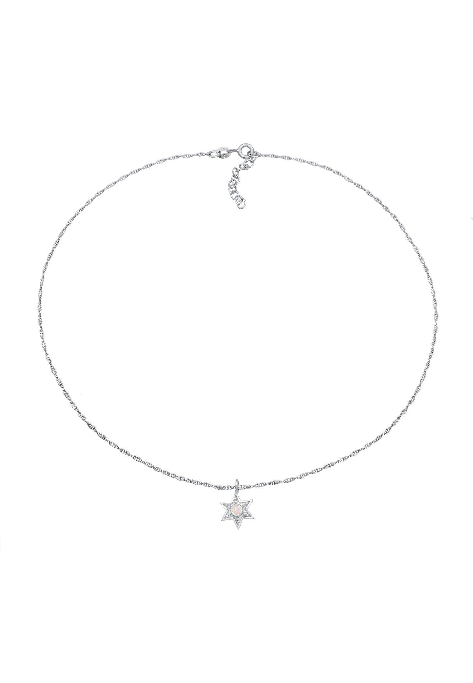 Elli  Halskette Choker Stern Opal Astro 