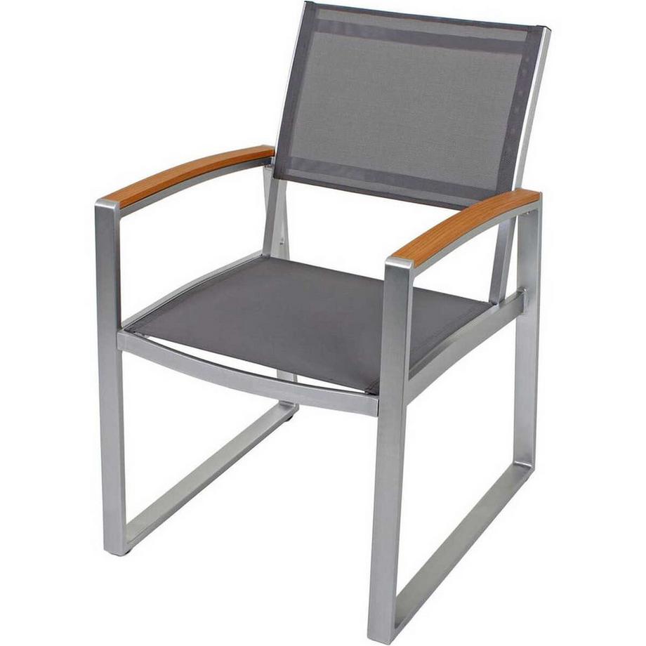 mutoni pleasure Salon de jardin Ava gris (5 pièces)  