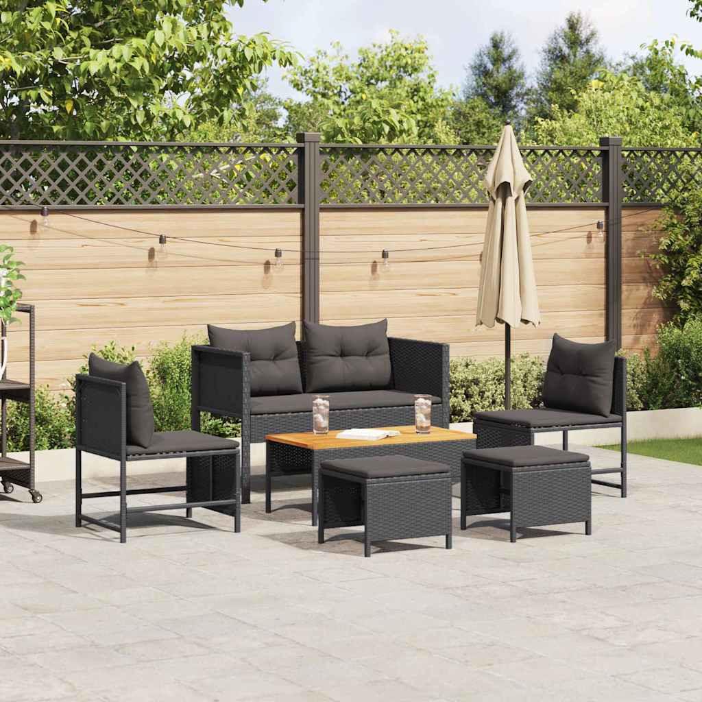 VidaXL Ensemble de canapé de jardin poly rattan  