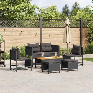 VidaXL Ensemble de canapé de jardin poly rattan  