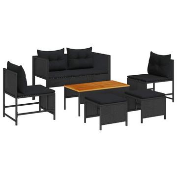 Garten-sofa-set poly-rattan