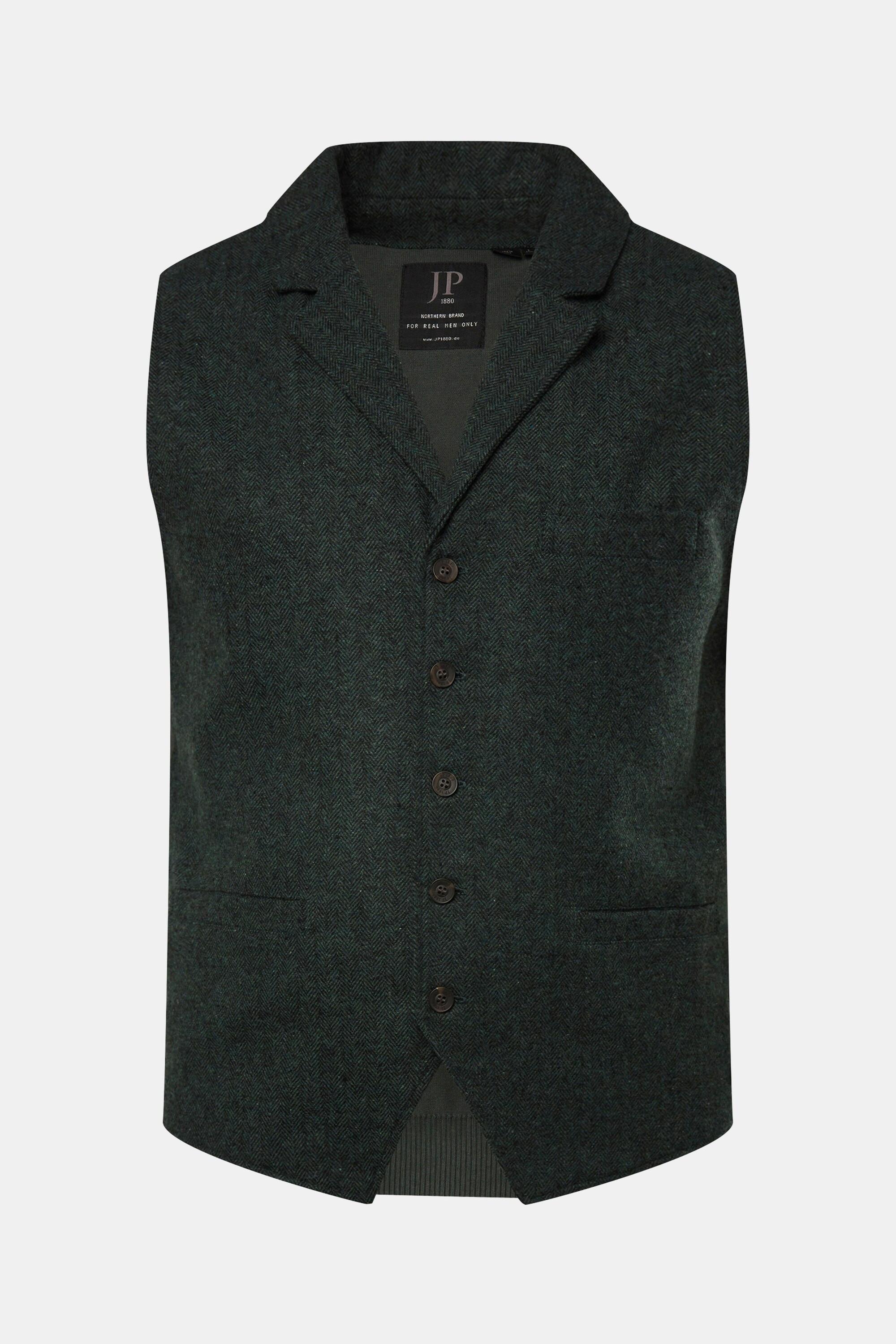 JP1880 Gilet in tweed FLEXNAMIC Revers Retro in maglia  