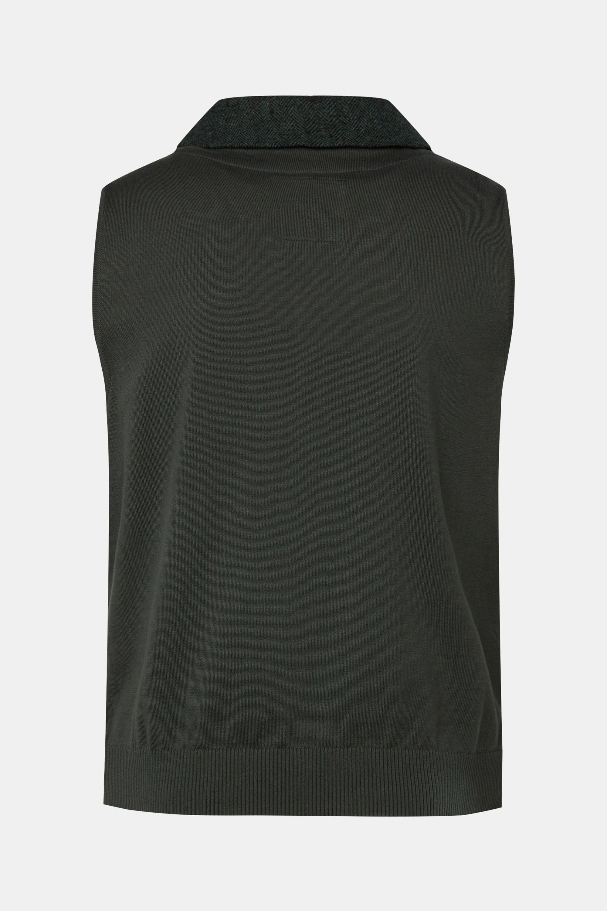 JP1880 Gilet in tweed FLEXNAMIC Revers Retro in maglia  