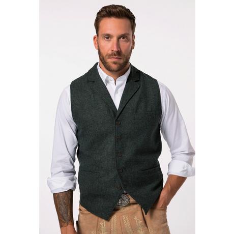 JP1880 Gilet in tweed FLEXNAMIC Revers Retro in maglia  