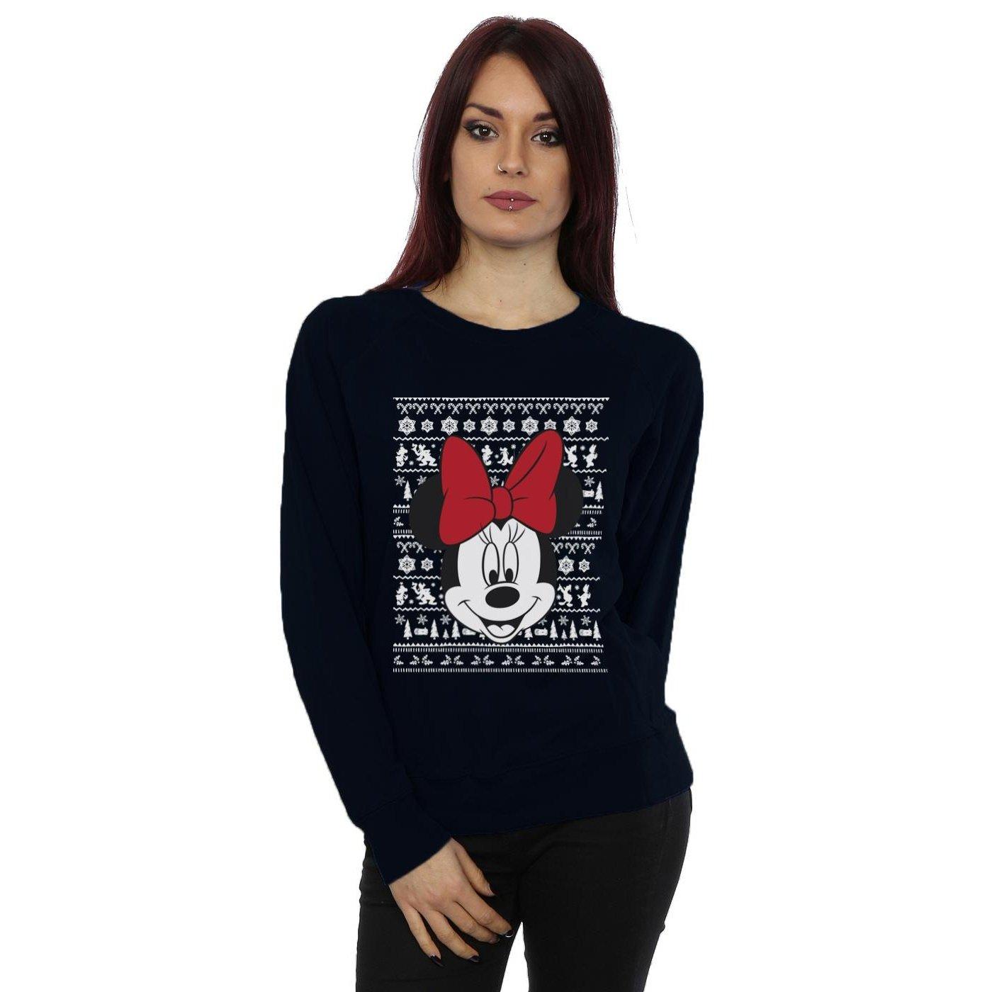 Disney Minnie Maus Weihnachtsbedrucktes Sweatshirt  