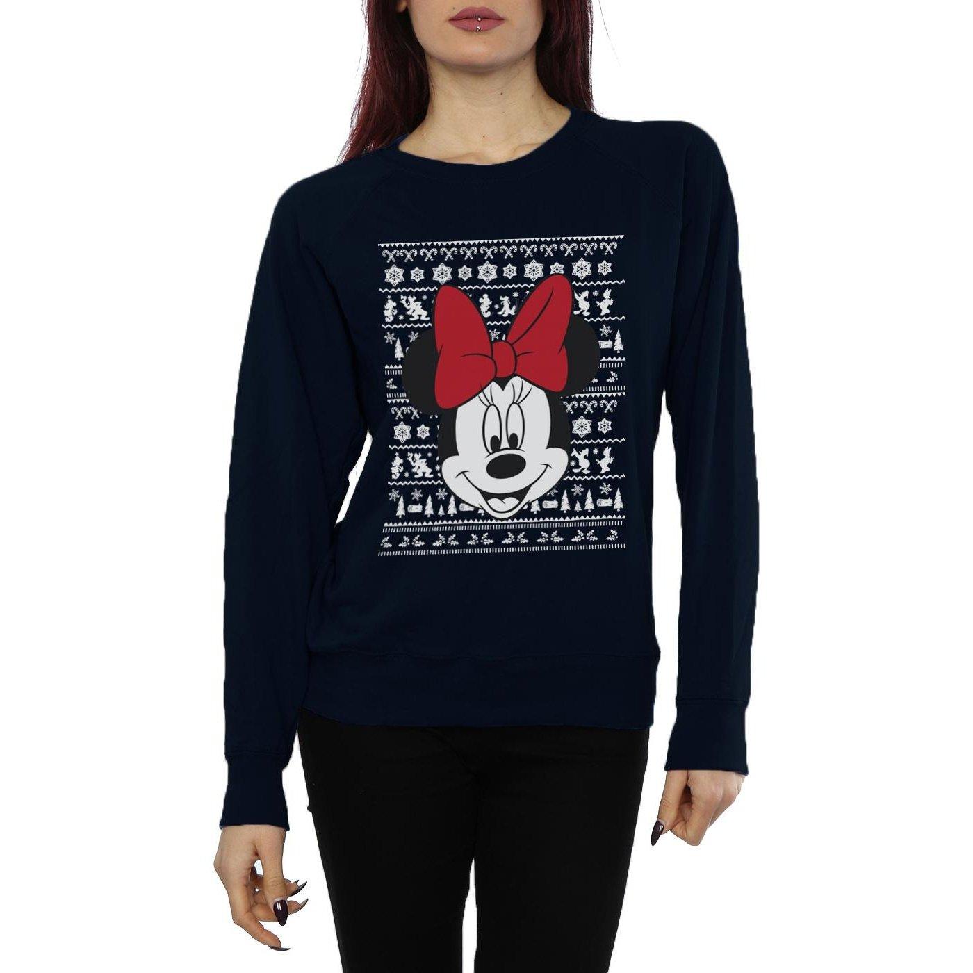 Disney Minnie Maus Weihnachtsbedrucktes Sweatshirt  