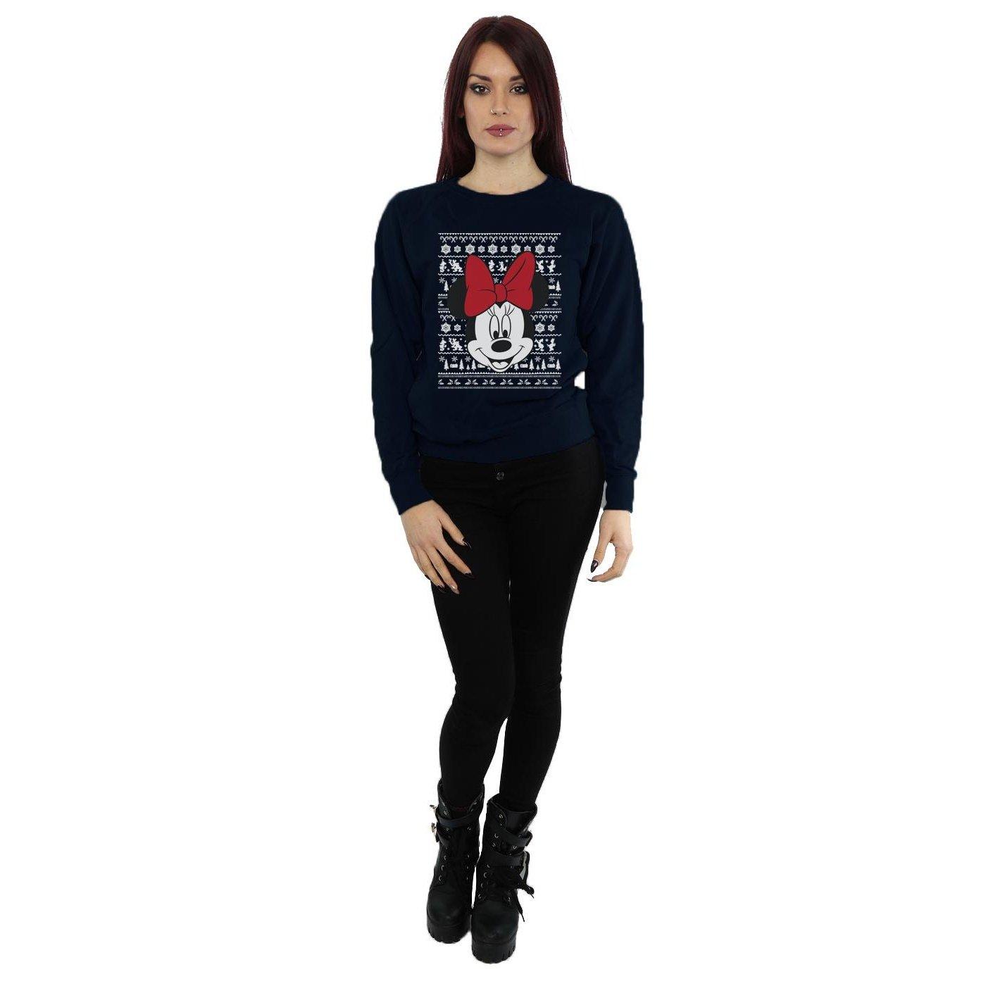 Disney Minnie Maus Weihnachtsbedrucktes Sweatshirt  